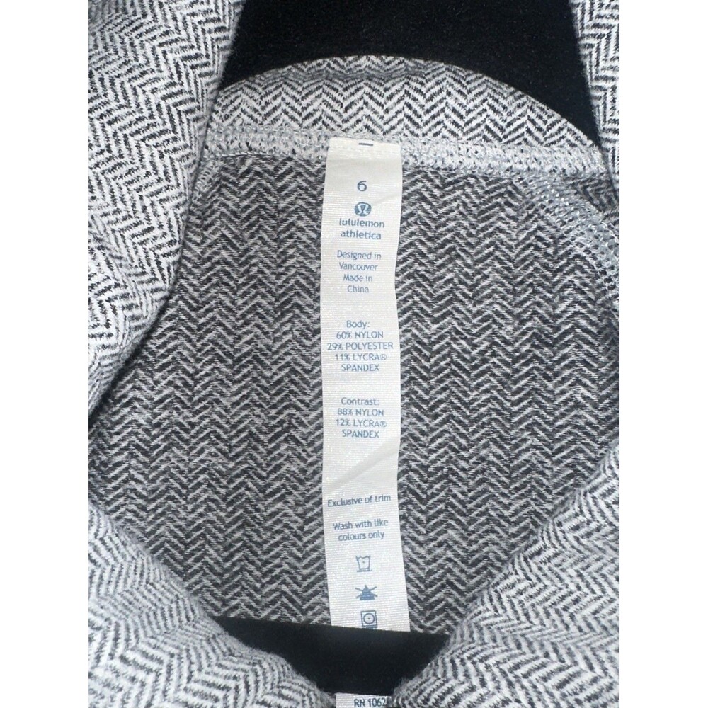 Lululemon Asana Herringbone Full Zip Athletic Women's Jacket Sz 6 - Picture 6 of 10